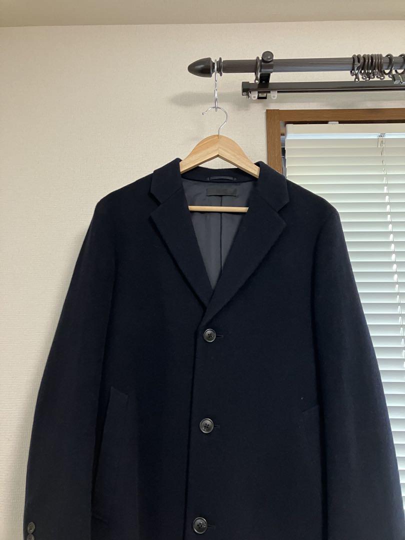 〔美品〕ユニクロ ウールカシミヤチェスターコート ネイビー Mサイズ