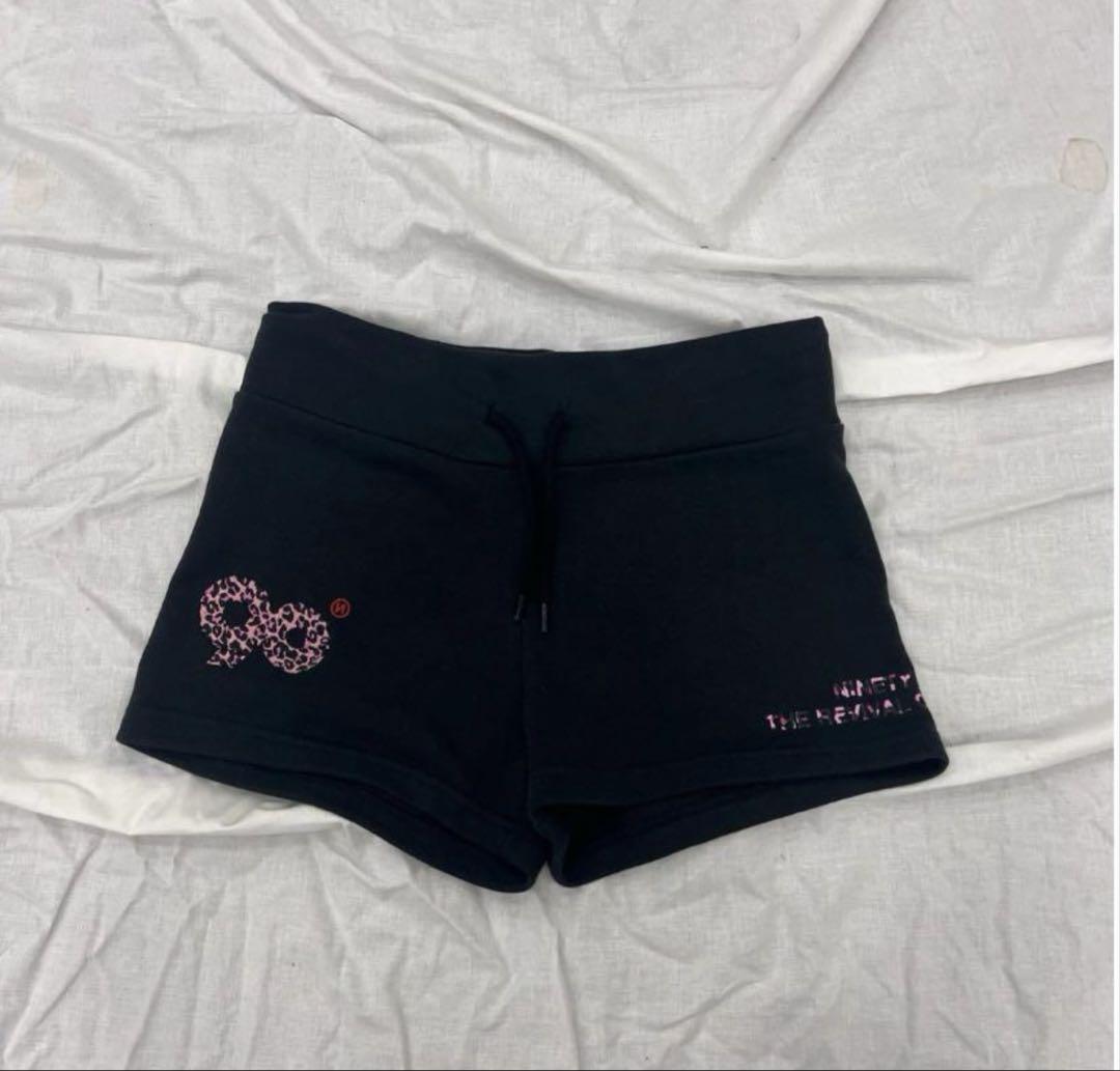 9090 girl 90 Logo Girl Micro Shorts　黒ピンク
