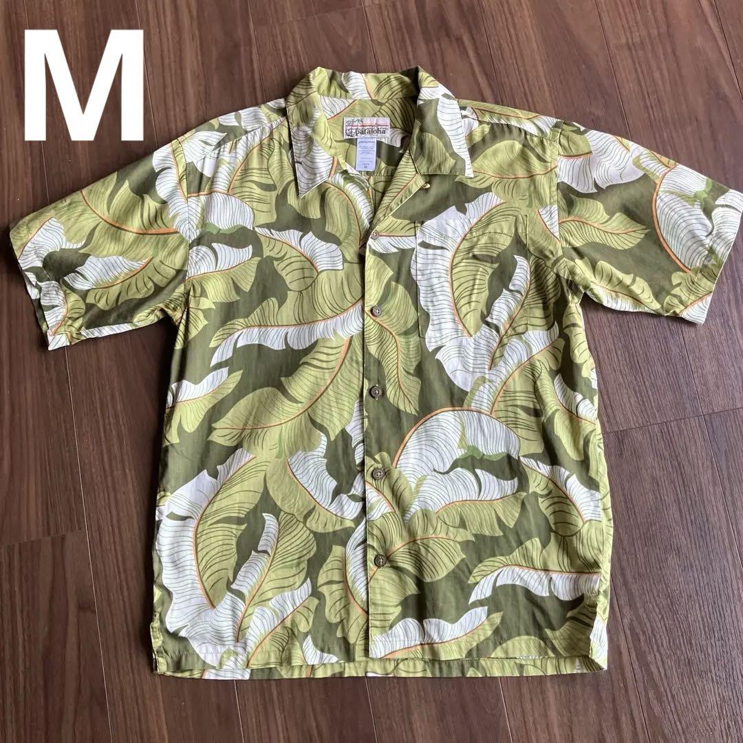 パタゴニア　patalohaアロハ　開襟シャツ　コットン　M L バナナ　カーキ