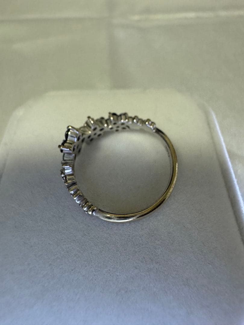 K18WG✨天然ダイヤモンド×ブラックダイヤモンドリング13号 K18WG✨天然ダイヤモンド×ブラックダイヤモンドリング13号