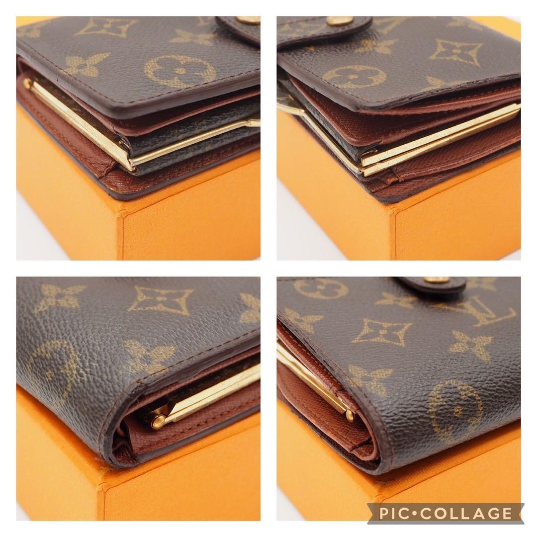 ルイヴィトンモノグラムヴィエノワがま口折り財布財布正規品本物