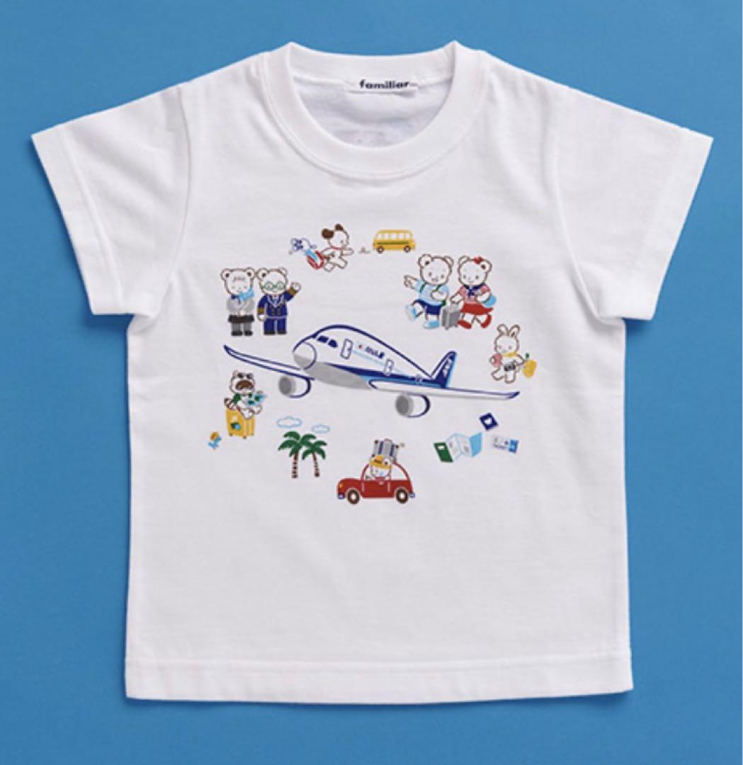 最終値下げ　ファミリア　飛行機　Ｔシャツ　100 ANA ファミリア Tシャツ 飛行機のなかデザイン 90cm - メルカリ