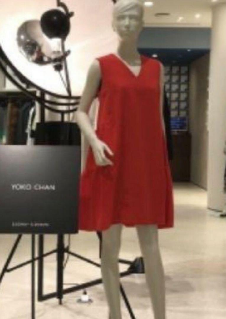 ヨーコチャン　バックフレアワンピース36 レッド