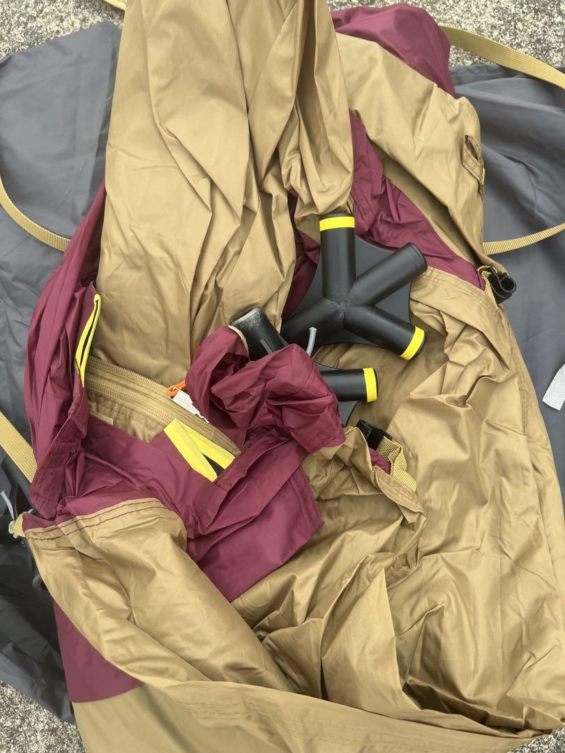 【美品】限定カラー コールマン ラウンドスクリーン2ルームハウス バーガンディ