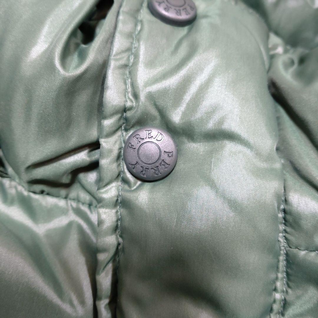【美品】FRED PERRY フレッドペリー ダウンジャケット グリーン