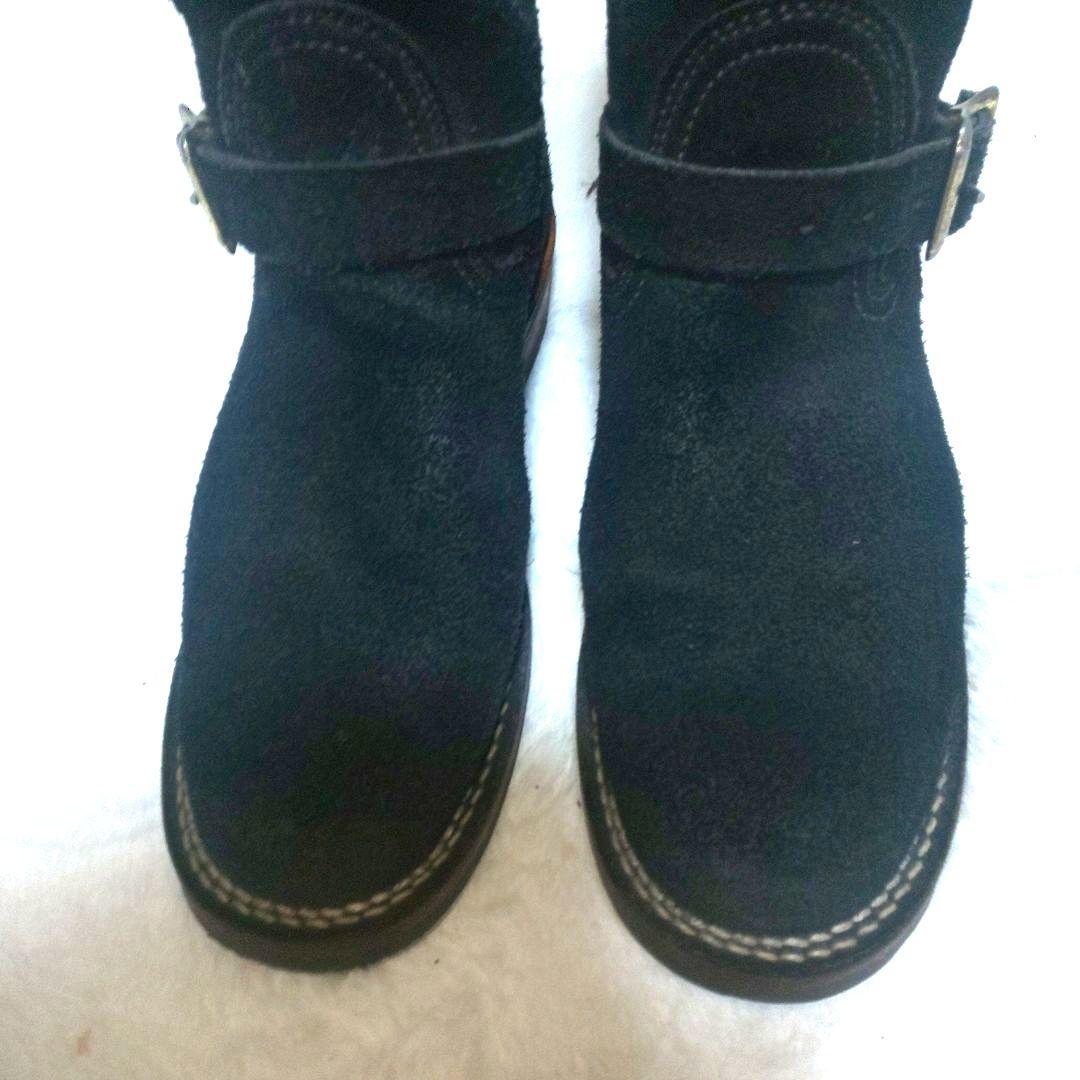 viberg エンジニアブーツ 7 1/2D スエード ブラック