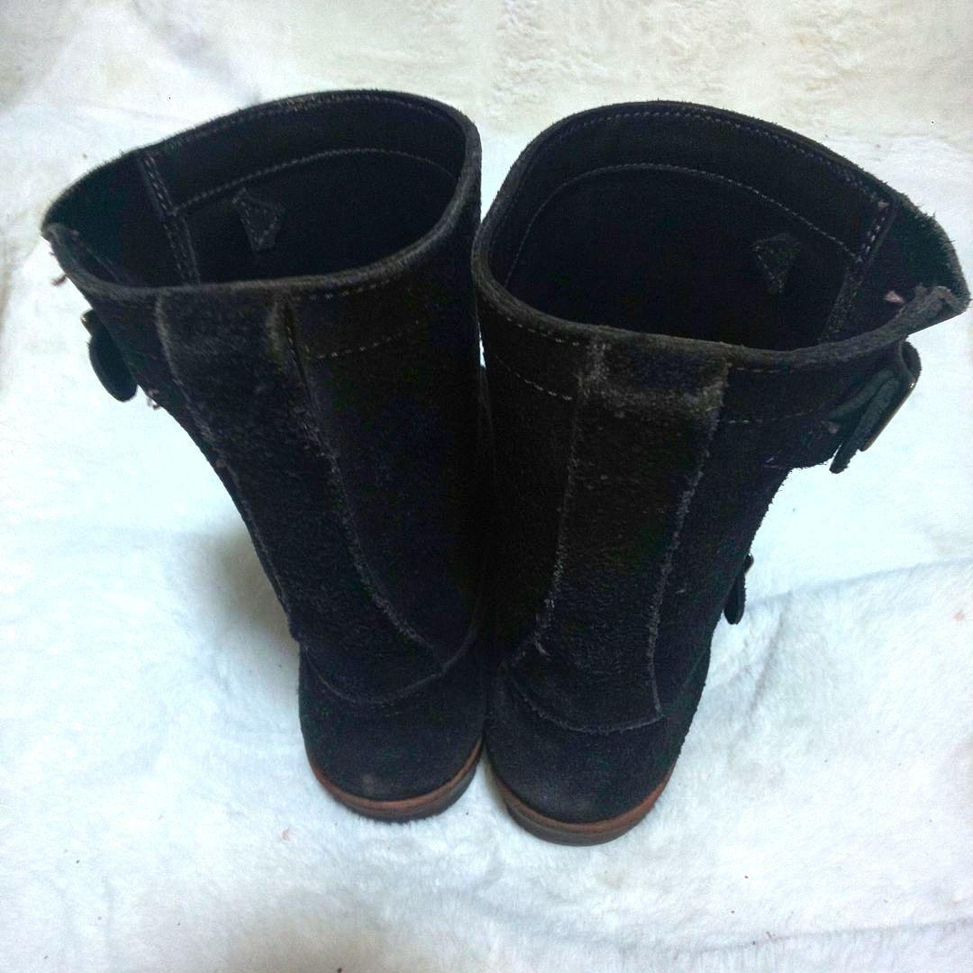 viberg エンジニアブーツ 7 1/2D スエード ブラック