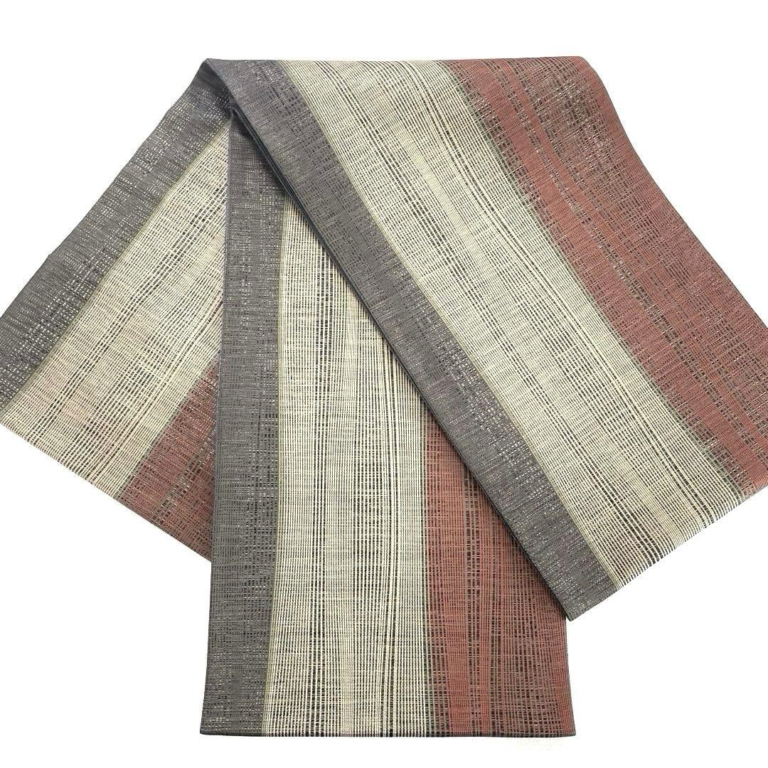 帯4227●小森草木染工房 小森久 草木染 高級正絹 両面全通 リバーシブル袋帯 帯4227●小森草木染工房 小森久 草木染 高級正絹 両面全通 リバーシブル袋帯