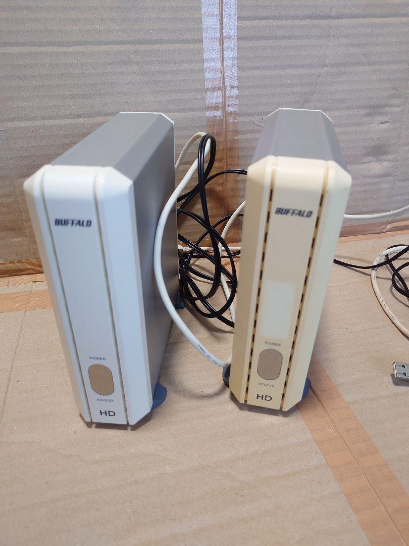 (②)BUFFALO 外付けHDD 2台セット② 初期化済 状態正常品