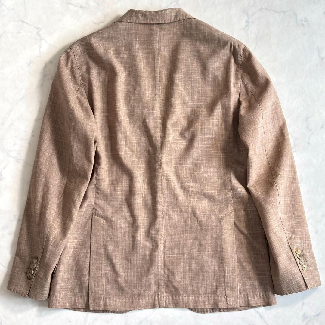 極美品 LBM1911 ルビアム アジャケット 麻混 ベージュ 50XL pe6