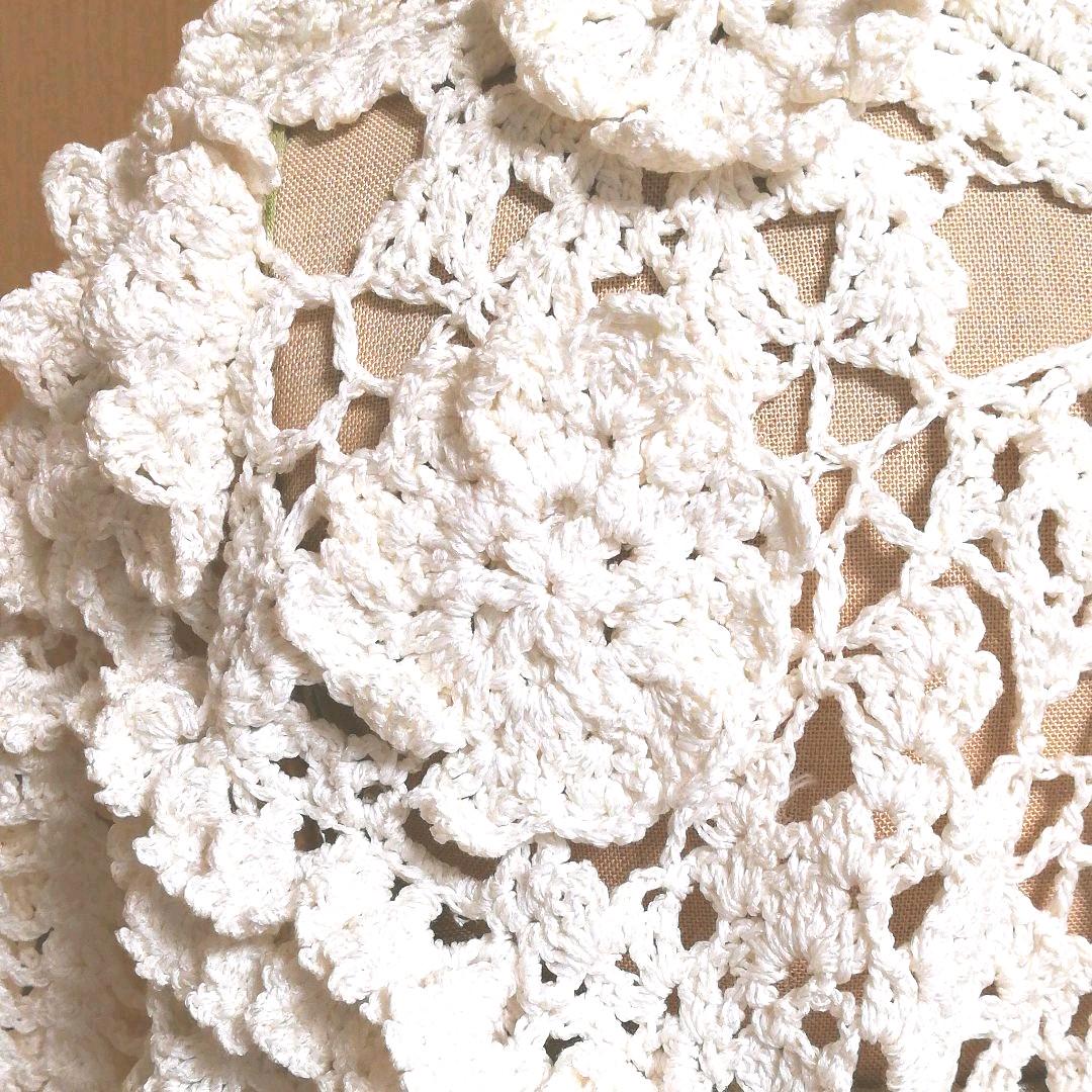 美品 ケイタマルヤマ かぎ針編み 花モチーフボレロ 結婚式にも！