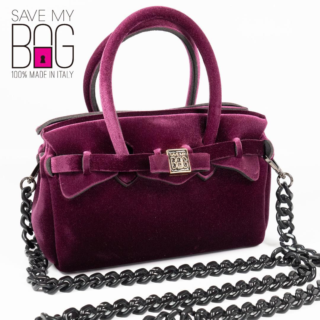 極美品✨ Save My Bag ハンドバッグ 2way パープル
