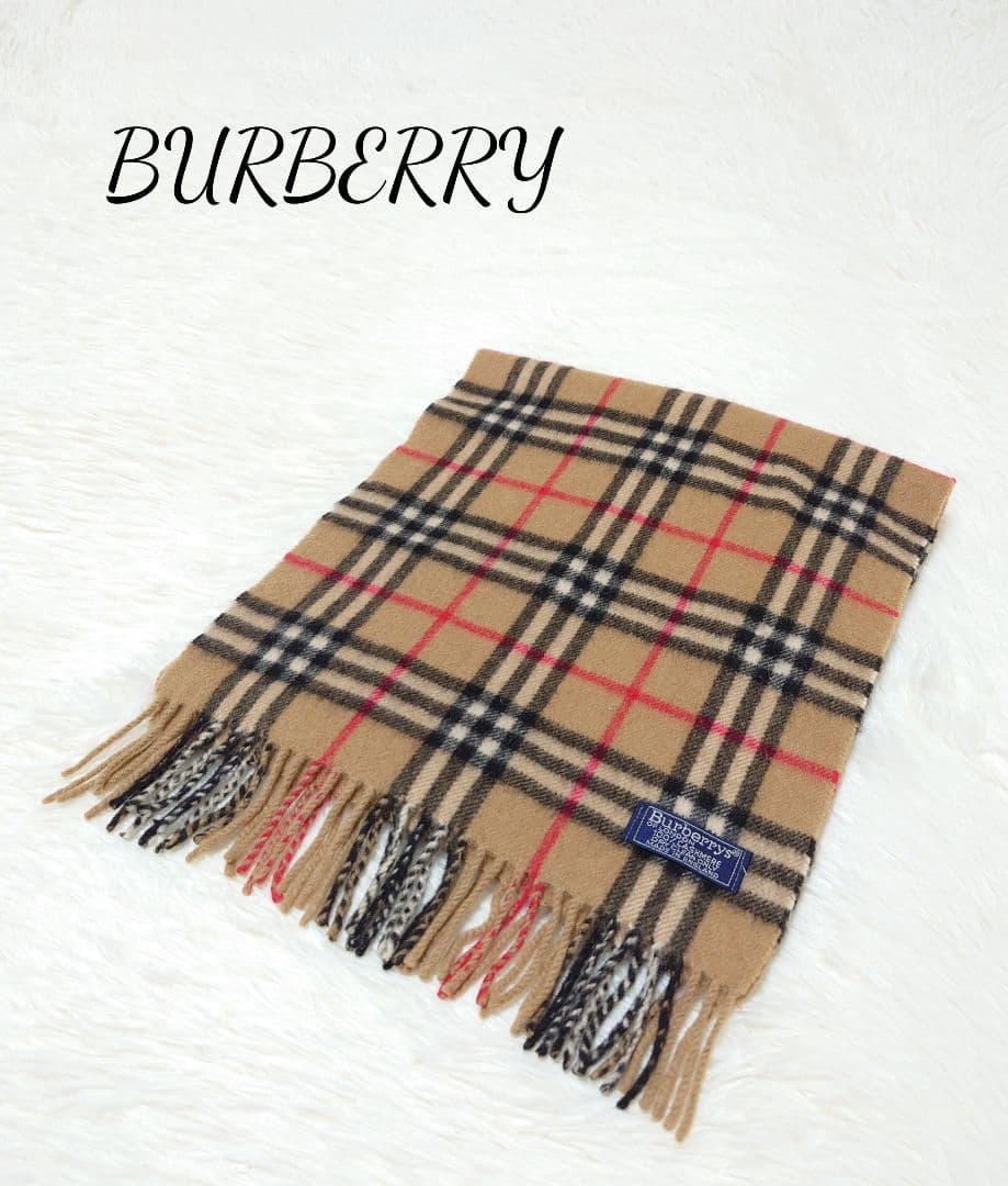バーバリー ノバチェック カシミア マフラー ベージュBURBERRY LONDON