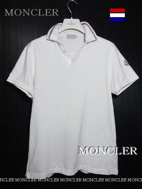 【正規品】超美品MONCLERモンクレール:トリコロールラインポロシャツMサイズ