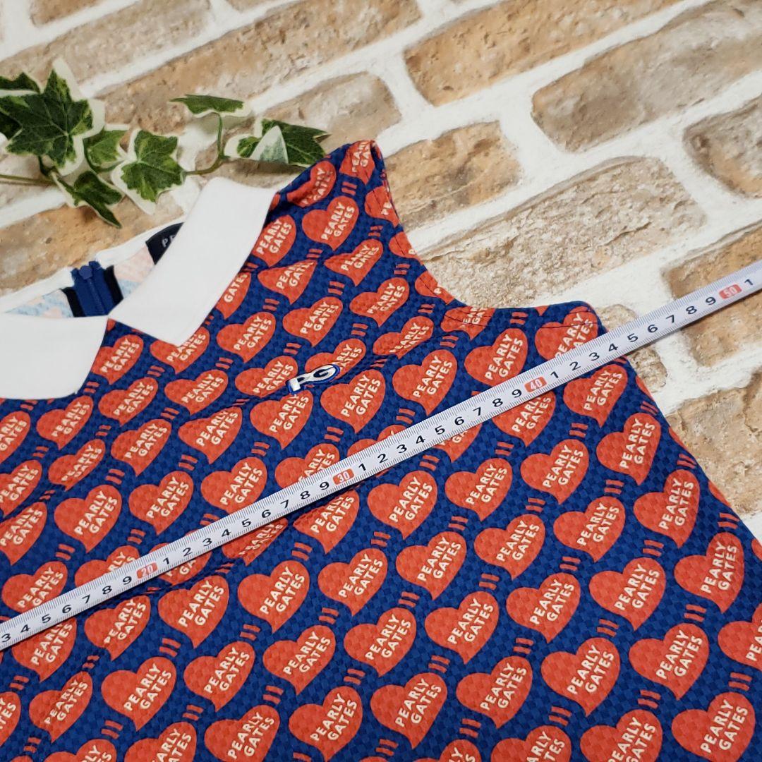 超美品 パーリーゲイツ☆ドライクールサッカーチェックスリーブレス