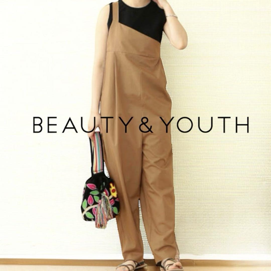 BEAUTY&YOUTHUNITEDARROWショルダーアシンメトリーサロペット