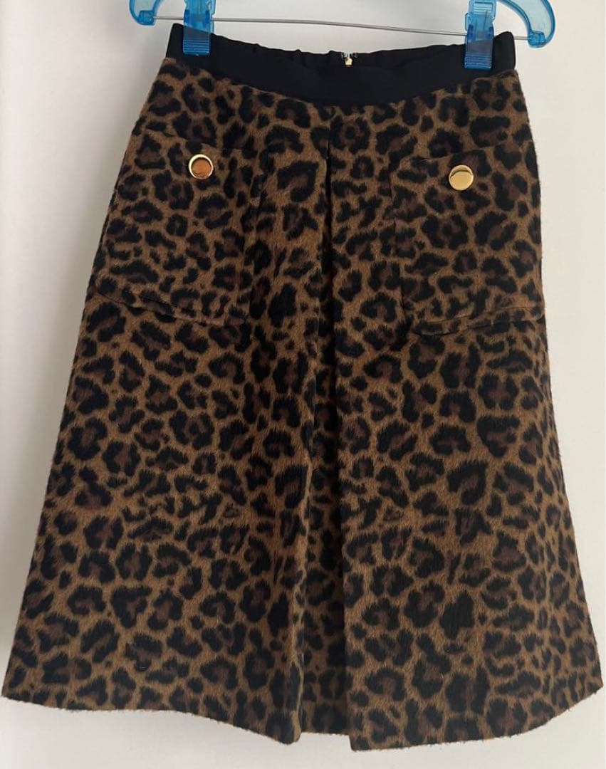 Grace Class シャギーレオパードスカート 