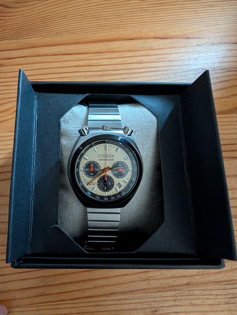 CITIZEN CHRONOGRAPH ゴールド文字盤クォーツ WR100