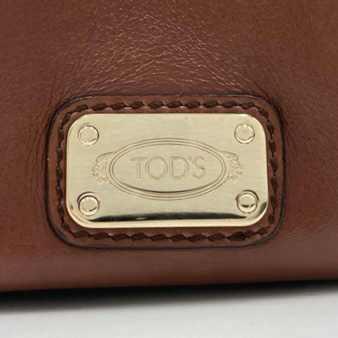 ⭐️美品⭐️TOD'S ハンドバッグ レザー トートバッグ ブラウン ゴールド