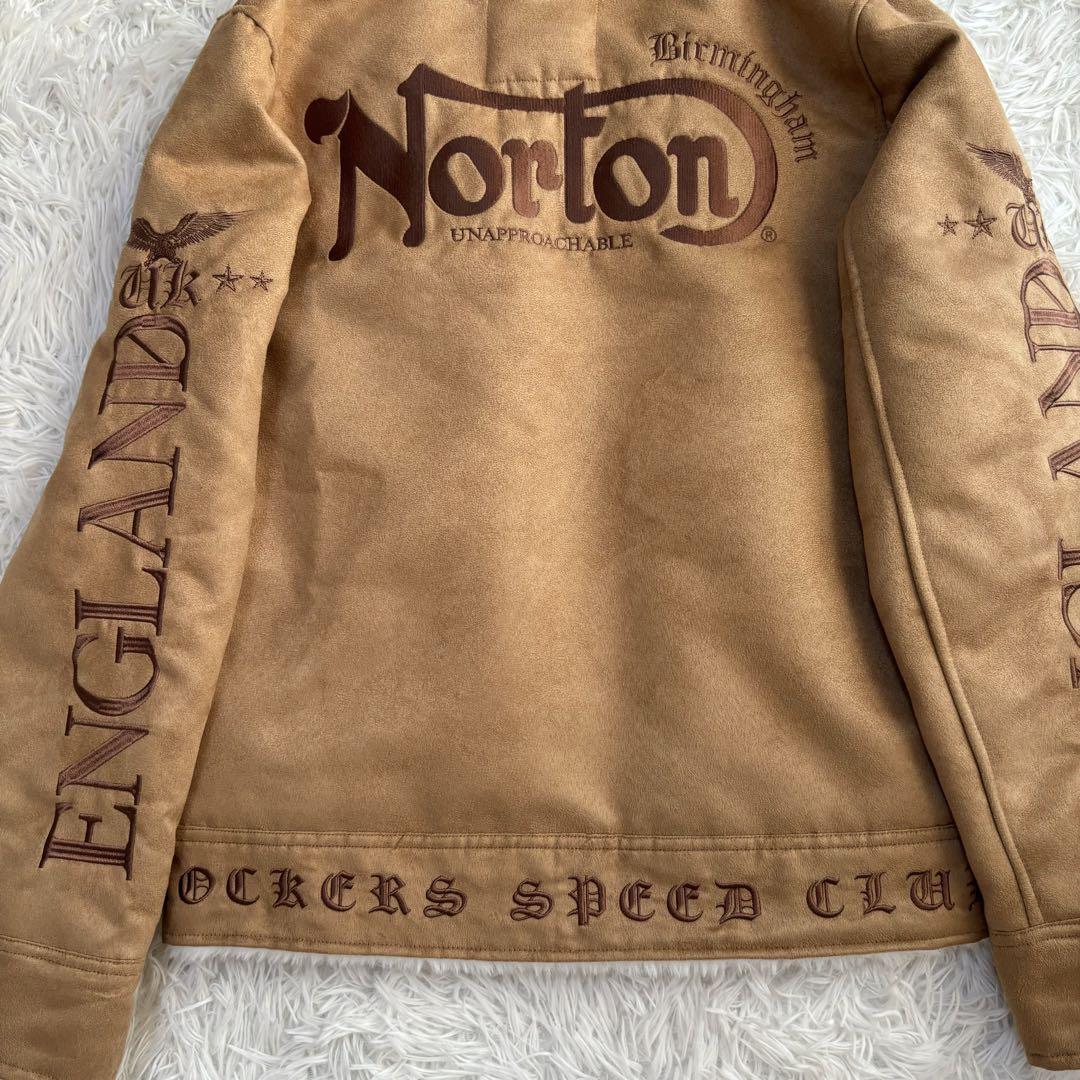 【美品】ノートン　Norton 内ボア　ファー　フライトジャケット　ロゴ　M