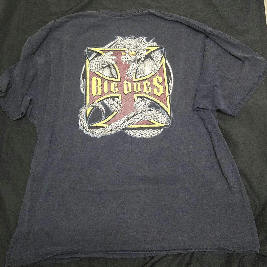 大きいサイズ　Big Dogs アイアンクロスドラゴン Tシャツ　4XL