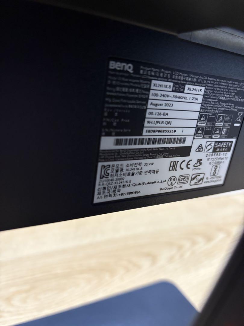 BenQ ZOWIE XL2411K ゲーミングモニター 144Hz 美品