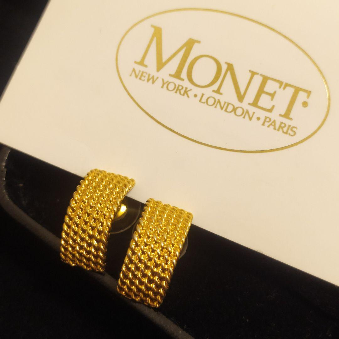 MONET　モネ　ピアス　ゴールド　小ぶり　フープ　小さい　ヴィンテージ