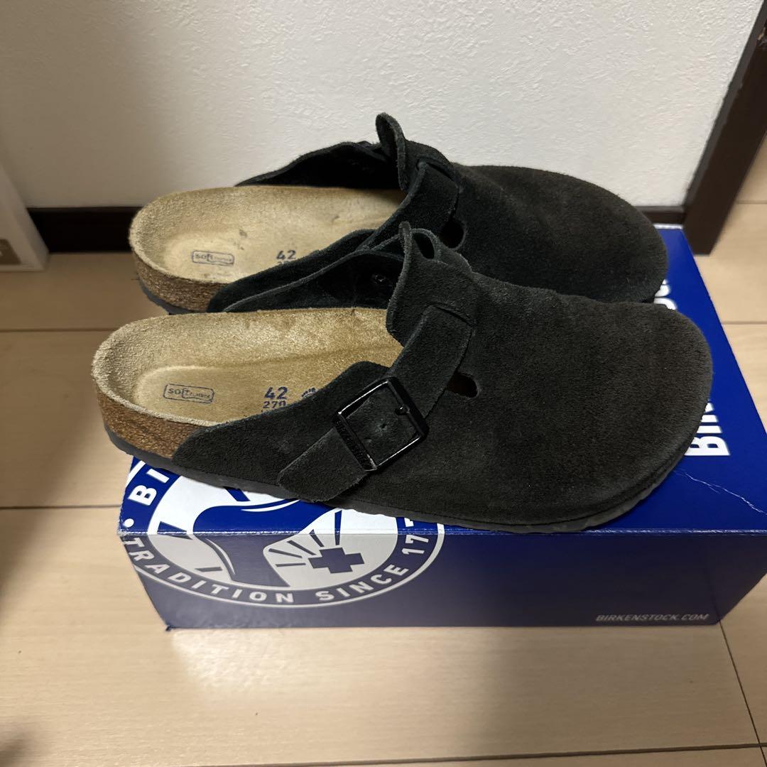 ワンピなど最旬ア！ ボストン ビルケンシュトック ブラック birkenstock 42 靴