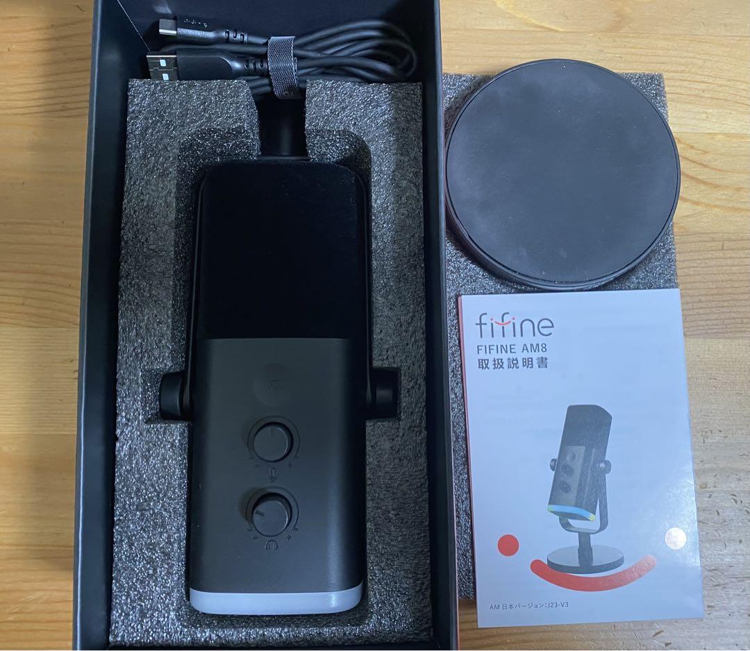 fifine AM8 USB-C XLR コンデンサーマイク　ブラック