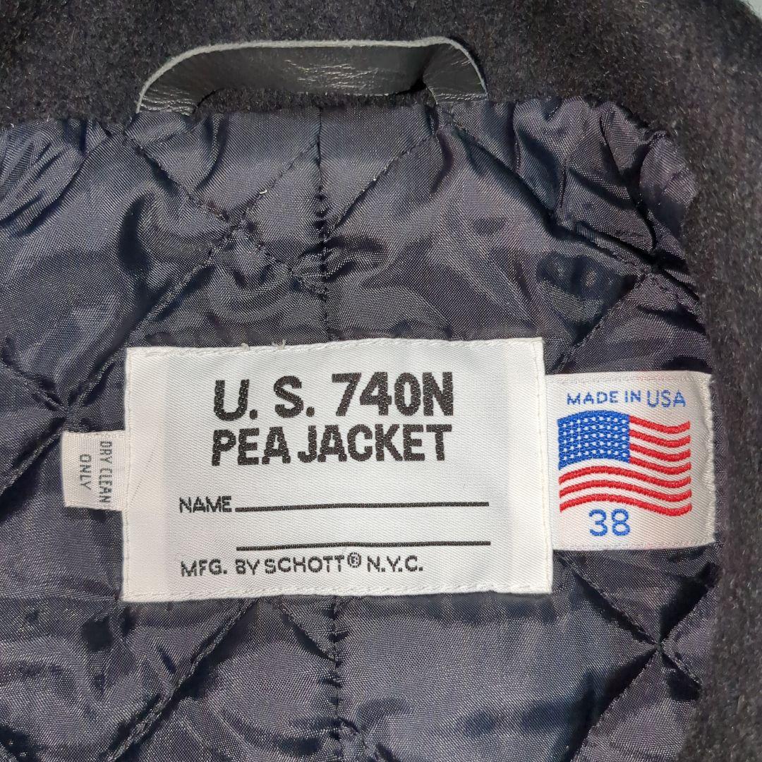 【美品】Schott　ショット Pコート U.S. 740Ｎ 38サイズ　M