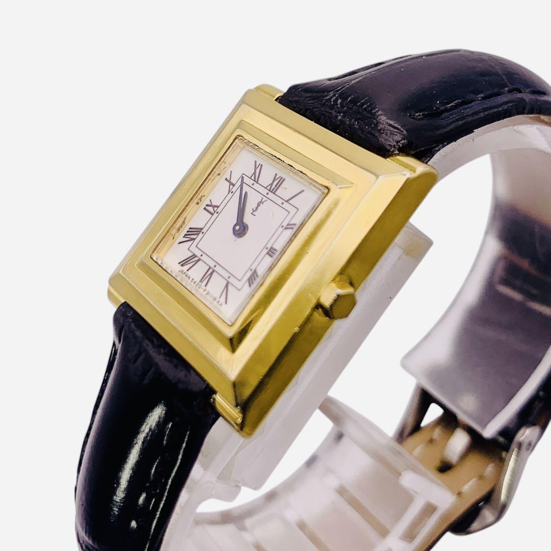 美品 Yves Saint Laurent ローマン レディース腕時計 1274