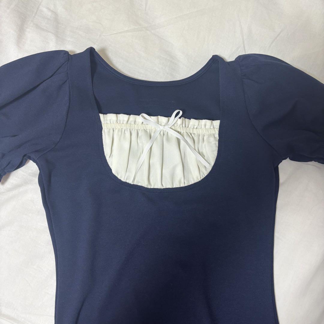 epine エピヌ U cut layered onepiece navy - メルカリ