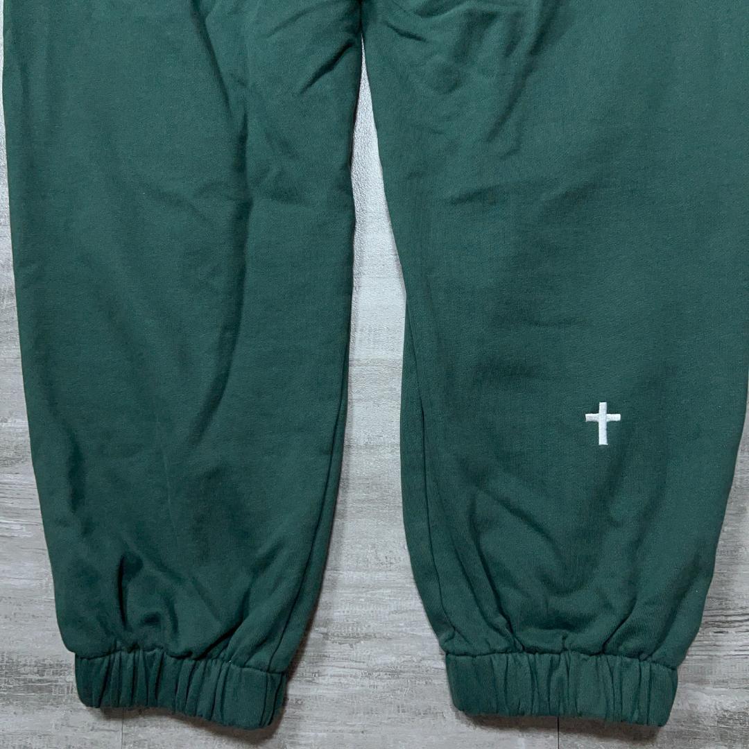 美品 WIND AND SEA ウィンダンシー スウェットパンツ 十字架 ロゴL