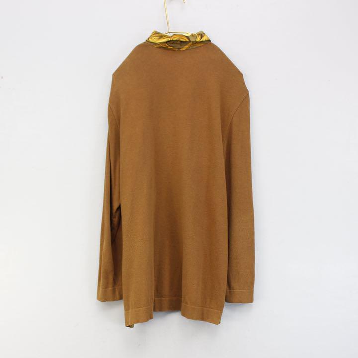 タックイン HERMES エルメススカーフ柄カシミヤシルク長袖シャツ xKpHv-m96083913259 ョンに