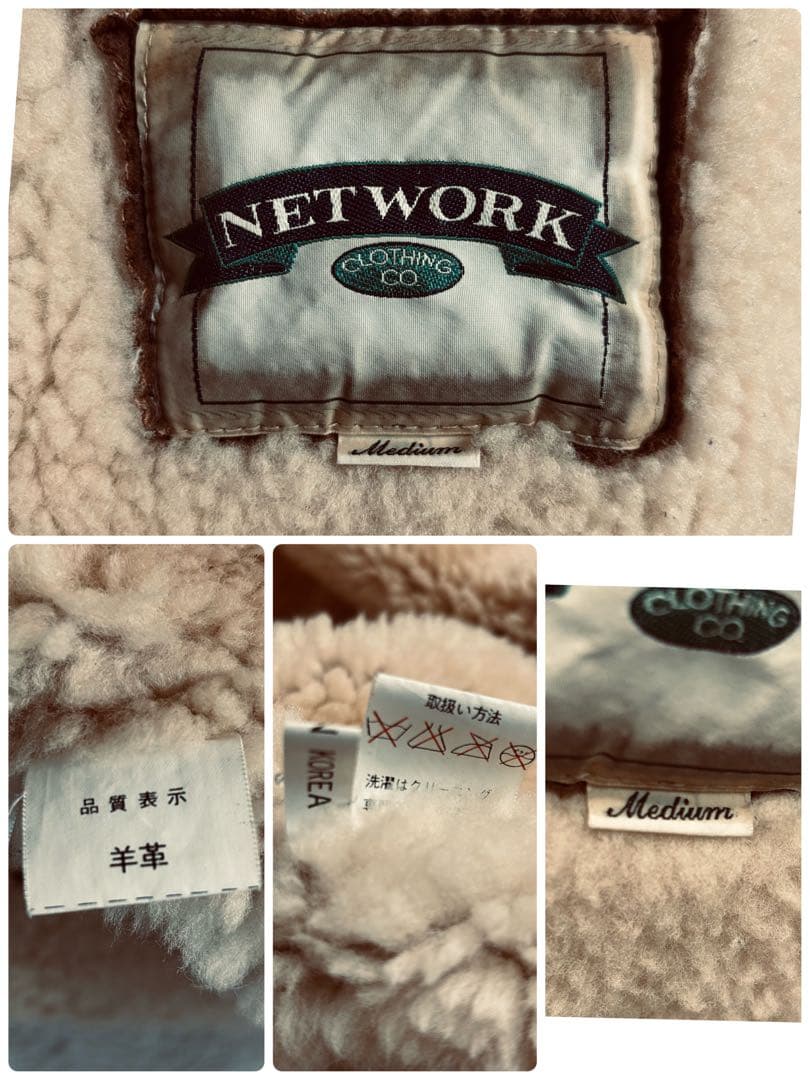 B-3 NETWORK ネットワーク 羊革 フライトジャケット 綺麗め M B-3 NETWORK ネットワーク 羊革 フライトジャケット 綺麗め M