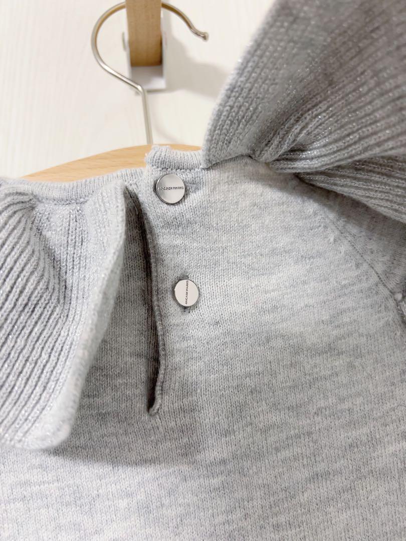 【新品】jacadi フリル襟ニットワンピース　6A