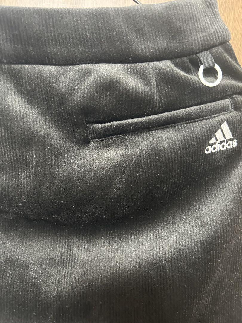 adidas 黒 ゴルフ上下ベロア生地秋冬