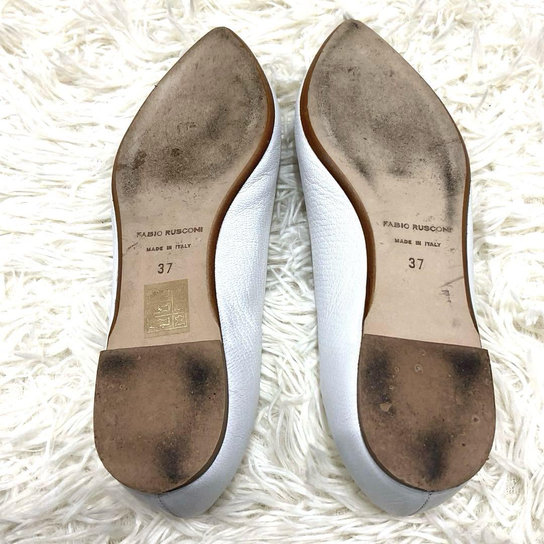 美品　FABIO RUSCONI パンプス　フラット　ポインテッドトゥ　37