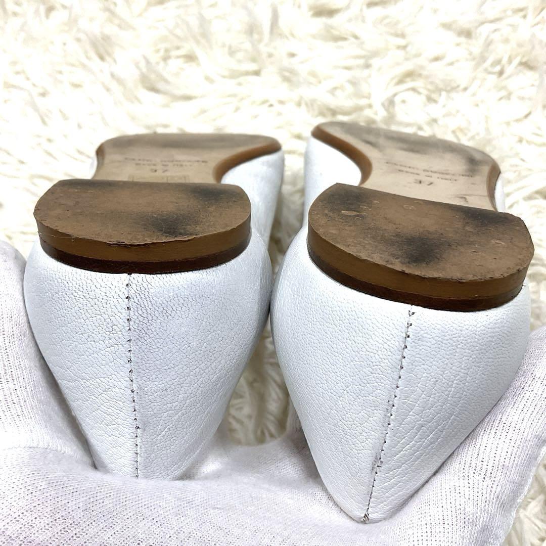 美品　FABIO RUSCONI パンプス　フラット　ポインテッドトゥ　37