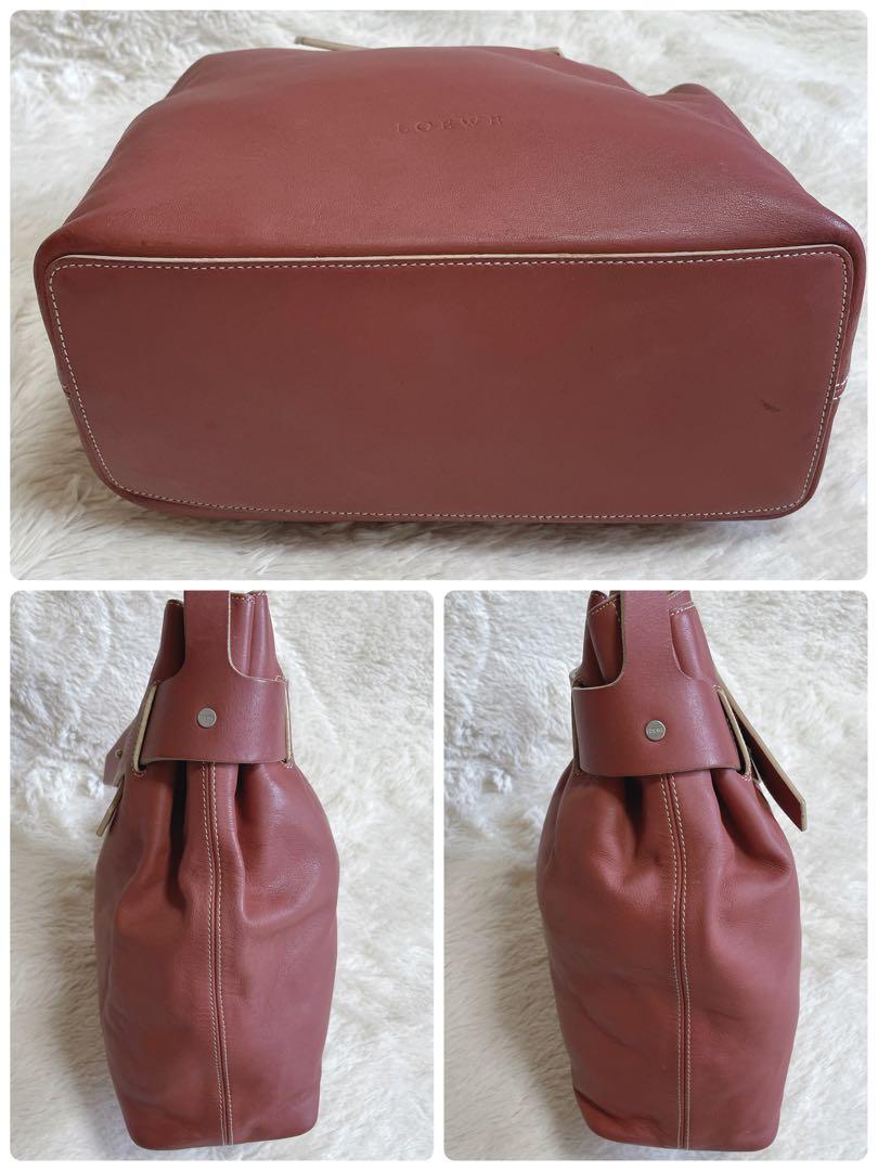 希少 LOEWE ロエベ 巾着 タッセル オールレザー ショルダーバッグ ロゴ 希少 LOEWE ロエベ 巾着 タッセル オールレザー ショルダー