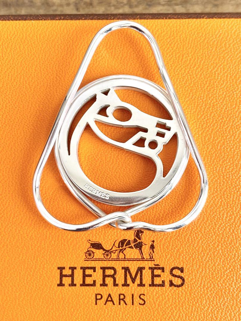 HERMES エルメス シュバル ホース 馬 ウマ シルバー マネークリップ