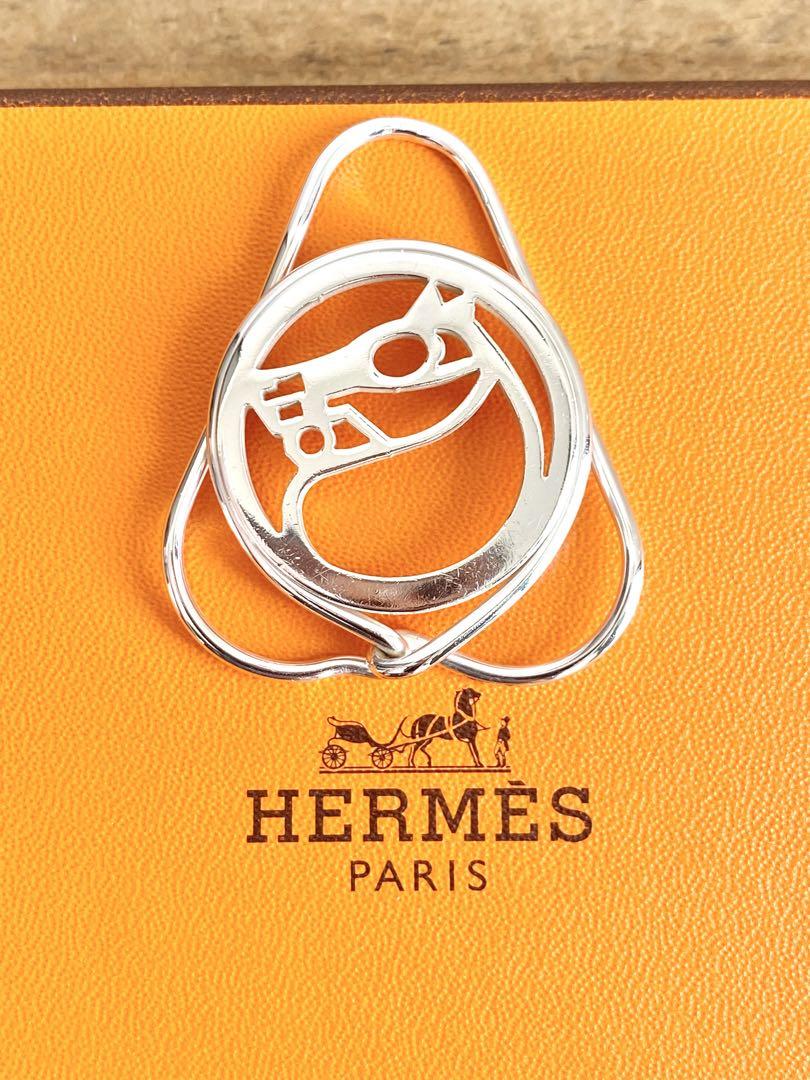 HERMES エルメス シュバル ホース 馬 ウマ シルバー マネークリップ