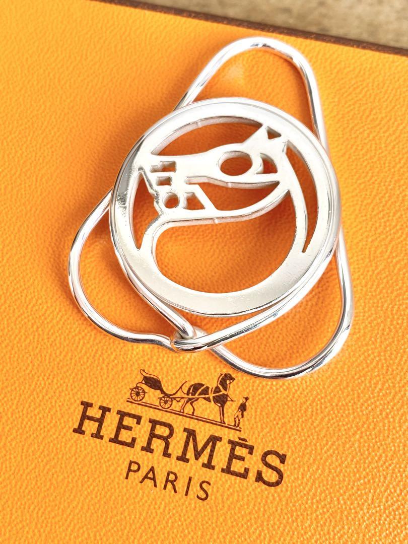 HERMES エルメス シュバル ホース 馬 ウマ シルバー マネークリップ