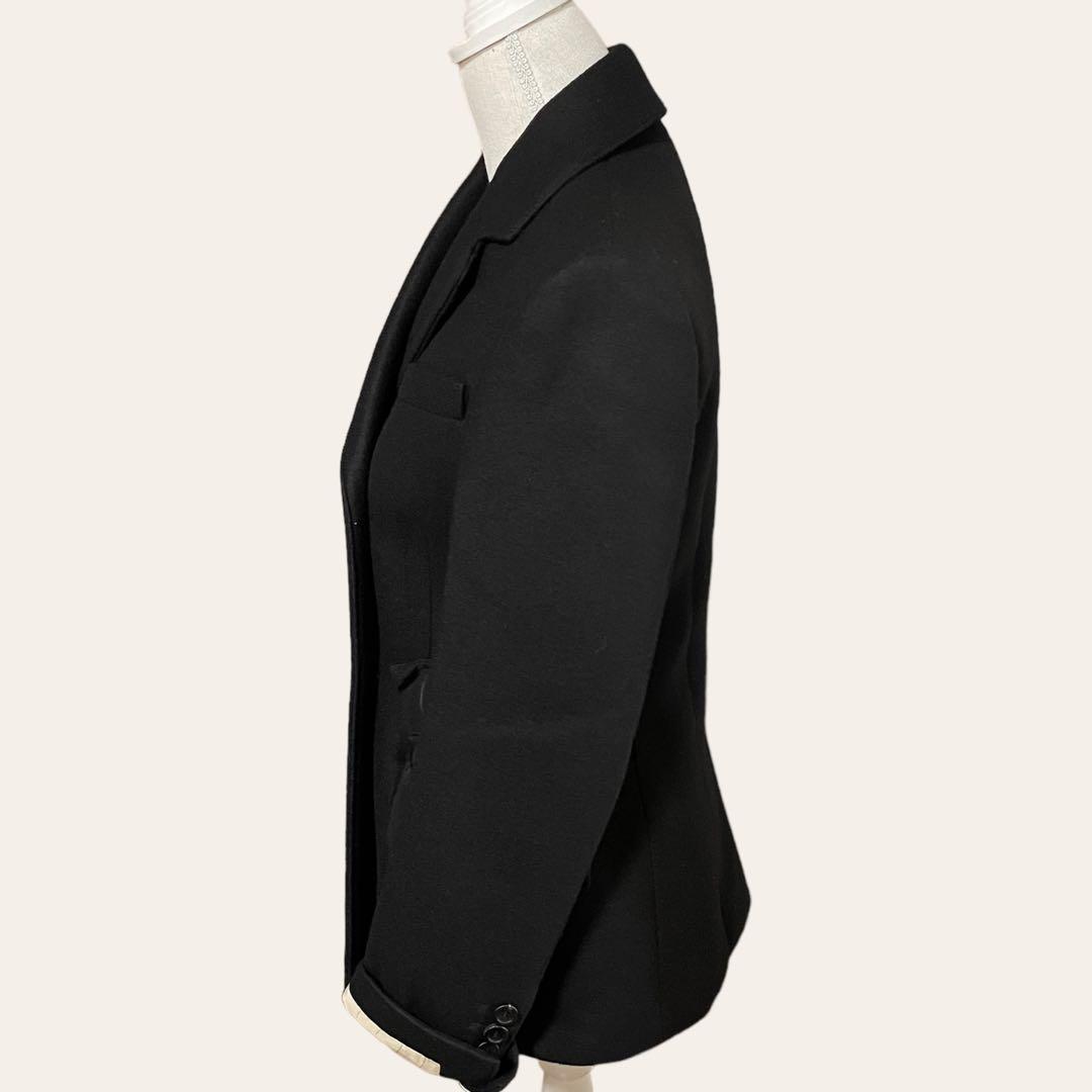 PRADA プラダ【40】ジャケット Pコート 羊毛100％ イタリア製 黒