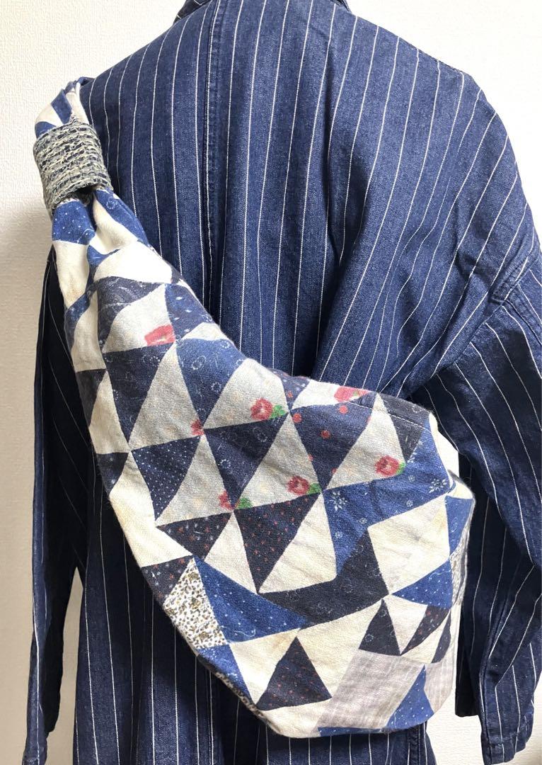 KAPITAL キャピタル 転写パッチワーク柄　刺子さショルダーバッグ
