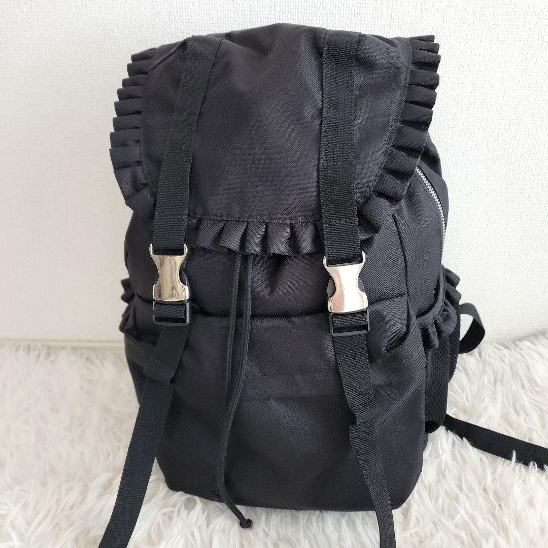 【極美品】merry jenny リュック フリル 黒 ブラック 大容量