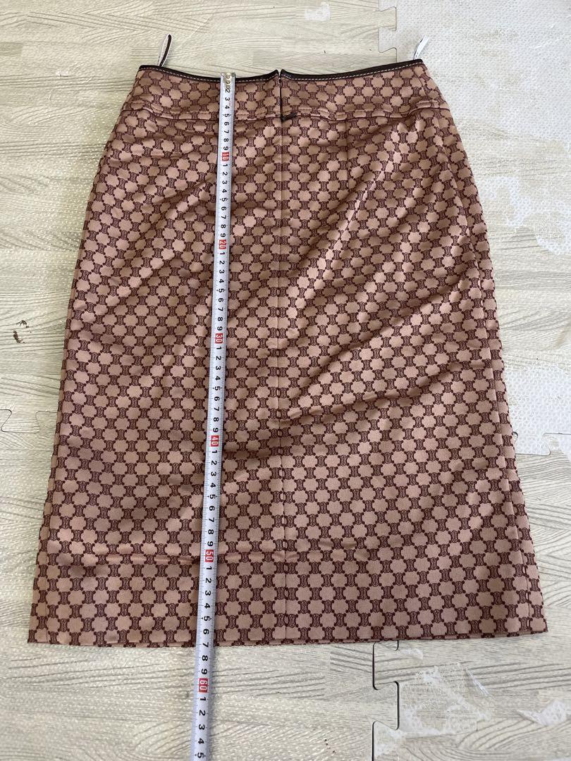 CELINE セリーヌ　マカダム柄　タイトスカート