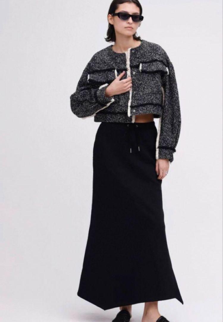 ジャケット・アウター OTONA MUSE FRINGE TWEED SHORT JACKET