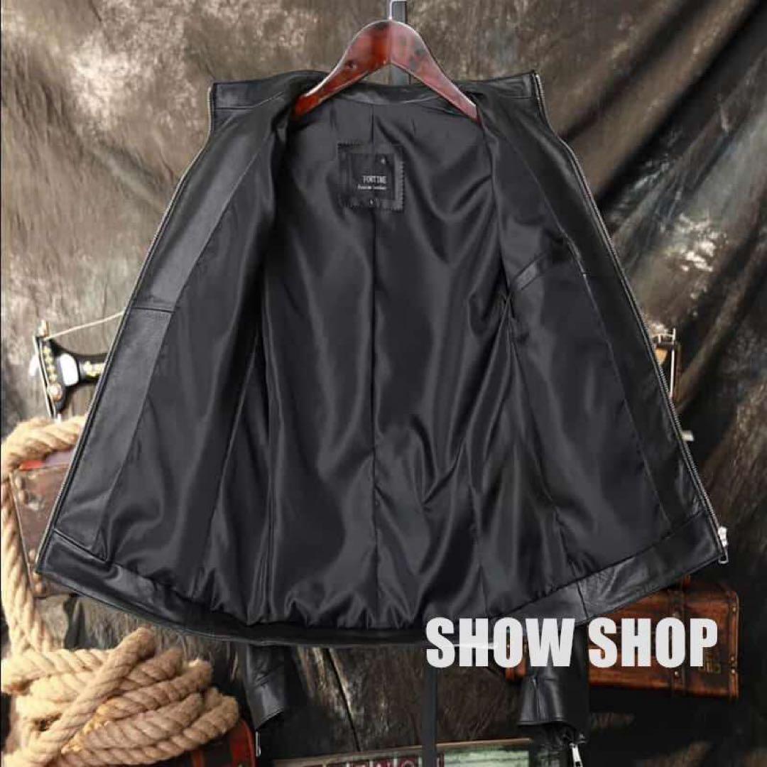美品 メンズファッション上質羊革 シープスキン ライダース 2117