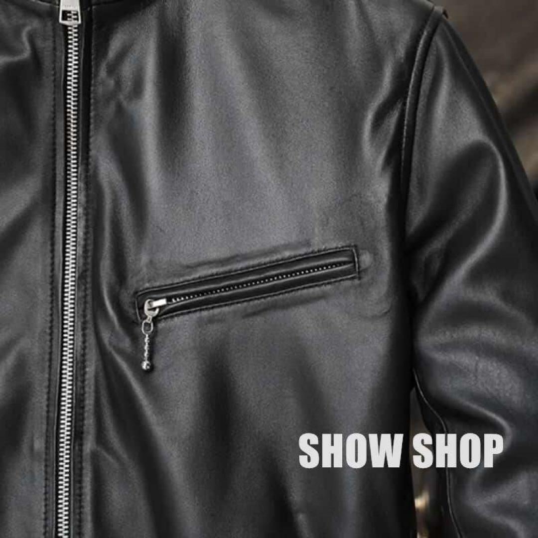 美品 メンズファッション上質羊革 シープスキン ライダース 2117